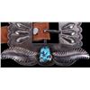 Image 10 : Navajo Sterling Silver & Turquoise Concho Belt
