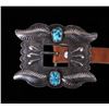 Image 2 : Navajo Sterling Silver & Turquoise Concho Belt