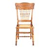 Image 2 : Four Floral Carved Oak Windsor Cane Webbing Chairs