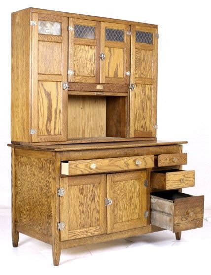 Early 1900 S Oak Full Size Hoosier Cabinet