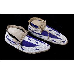 Lakota Sioux Fully Beaded Moccasins 19th Century