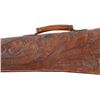 Image 4 : Rustic Western Hand Tooled Leather Rifle Scabbard