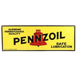 Original 1960's Pennzoil Metal Advertising Sign