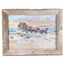 "Prairie Express", Charles Russell Framed Print