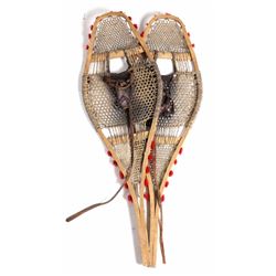 Rare Ojibwa Rawhide Snowshoes Circa Early 1900's