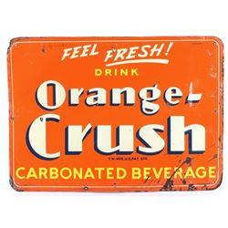 1939 Orange Crush Carbonated Beverage Sign