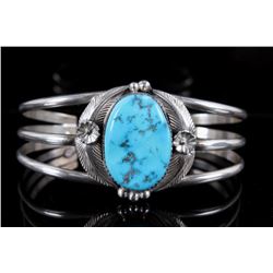 Navajo Sterling Silver & Turquoise Bracelet