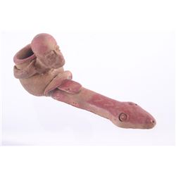 Mayan Fer-de-lance Snake Effigy Pipe 500 A.D.