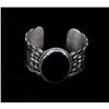 Image 2 : Signed Navajo Sterling Silver & Hematite Bracelet