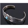 Image 3 : Navajo Fred Harvey Turquoise & Sterling Bracelet