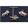 Image 1 : 14K Gold Tie Tac and Necklace Pendants c.1950