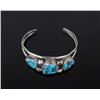 Image 8 : Navajo Sterling Silver & Turquoise Cuff