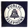 Image 1 : Original Porcelain Enamel Telephone Bell Sign