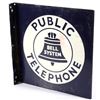 Image 2 : Original Porcelain Enamel Telephone Bell Sign