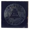 Image 9 : Original Porcelain Enamel Telephone Bell Sign