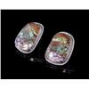 Image 3 : Navajo Royston Ribbon Turquoise Earrings