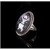 Image 3 : Zuni Native American Multi-Stone Mosaic Inlay Ring