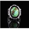 Image 1 : Navajo Sterling & Carico Lake Turquoise Ring