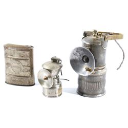 1940'-50's Miners Carbide Lamps & Carbide Flask