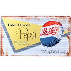 1950's Pepsi-Cola Two Sided Metal Sign
