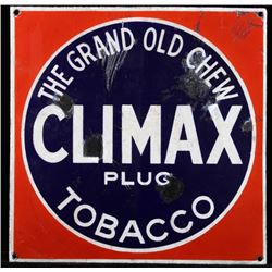 Climax Tobacco Porcelain Enamel Advertising Sign
