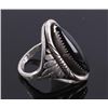 Image 2 : Navajo Sterling Silver and Jet Ring