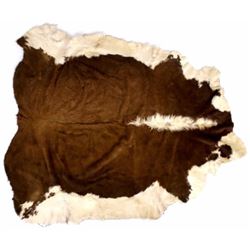 Montana Tanned Hereford Cowhide Rug