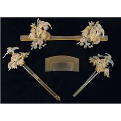 Japanese Geisha Ornate Accessory Set with Box