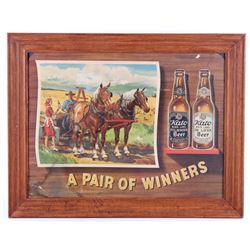 Original 1940's Kato Beer Framed Advertising