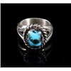 Image 1 : Signed Navajo Sterling Silver and Turquoise Ring