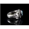 Image 2 : Signed Navajo Sterling Silver and Turquoise Ring