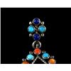 Image 3 : Set of Navajo Sterling Silver and Stone Earrings