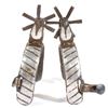 Image 1 : Late 19th Century Silver Inlay Vaquero Spurs