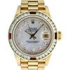 Image 1 : Rolex Ladies 18K Yellow Gold MOP Diamond & Ruby President Wristwatch With Rolex