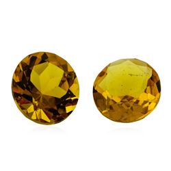 8.90 ctw.Natural Round Cut Citrine Quartz Parcel of Two