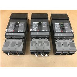 (3) SQUARE D HJA36030 CIRCUIT BREAKER