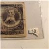 Image 3 : Vintage Rare CHINESE 100 YEN Note NIPPON GINKO Serial 9A