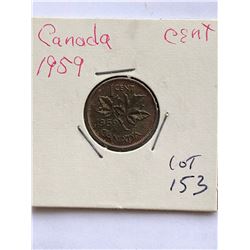 1959 Canada 1 Cent Nice Coin