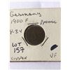 Image 1 : 1900 F Germany Pfenning Coin Very Fine Grade