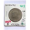 Image 1 : Hard to Get 1964 NORWAY 5 Kroner Coin