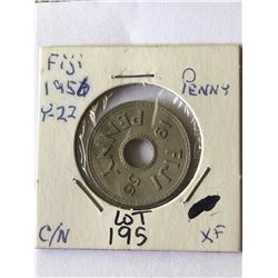 1956 Fiji Penny in Extra Fine Grade