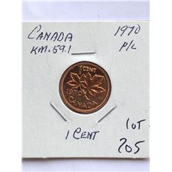 1970 Canada 1 Cent in PROOF LIKE High Grade