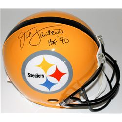 Jack Lambert Signed Steelers Full-Size Authentic Pro-Line Helmet Inscribed "HOF '90" (Radtke COA  La