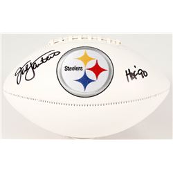 Jack Lambert Signed Steelers Logo Football Inscribed "HOF 90" (Radtke COA)