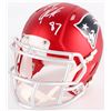 Image 1 : Rob Gronkowski Signed Patriots Blaze Mini Helmet (Radtke COA)