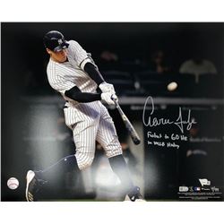 Aaron Judge Signed Yankees 16x20 Limited Edition Photo Inscribed "Fastest to 60 HR in MLB History" (