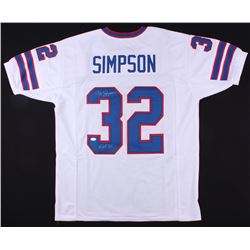 O.J. Simpson Signed Bills Jersey Inscribed "HOF 85" (JSA COA)