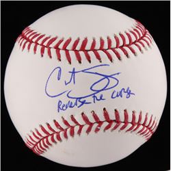 Curt Schilling Signed OML Baseball Inscribed "Reverse the Curse" (JSA COA)