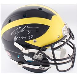 Charles Woodson Signed Michigan Wolverines Full-Size Authentic On-Field Helmet Inscribed "Heisman 97