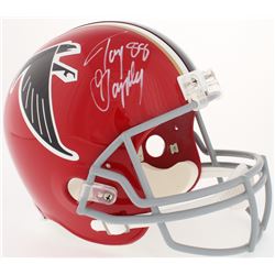 Tony Gonzalez Signed Falcons Full-Size Helmet (Radtke COA)